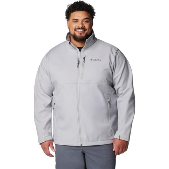 Mens softshell jacket water resistant windproof zip up outdoor hiking coat - Picture 6 of 8